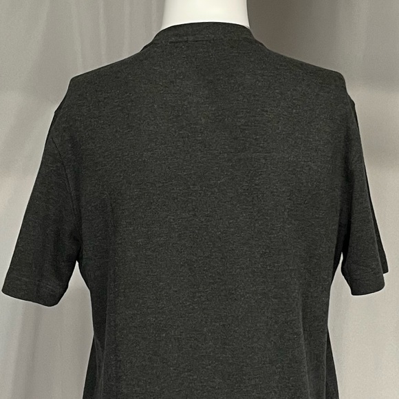 New Small Theory Edison Henley Charcoal Heathered Button up Casual Shirt - Picture 4 of 6